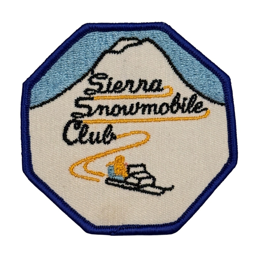Unbranded Unisex Sierra Snowmobile Club Vintage Patch OS White Blue Embroidery
